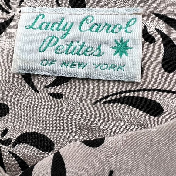 Vintage Lady Carol 3/4 Sleeve Button Shirt Tie Front Petite Large - Picture 3 of 10